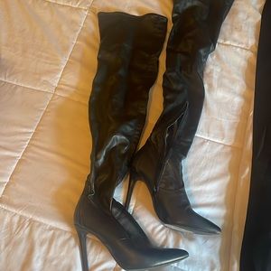 Black over the knee boots
